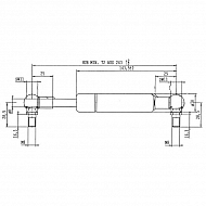 CA6125CI Sprężyna gazowa L243 mm 150N Stabilus