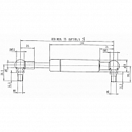 CA375446 Sprężyna gazowa typ D, L245,5-250N, L 245 mm, 250 N