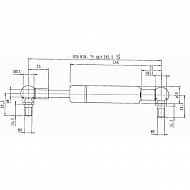 CA313718 Sprężyna gazowa typ D, L245,5-300N, L 245 mm, 300 N