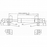 CA105767 Sprężyna gazowa typ D, L275.5-150N, L 275 mm, 150 N