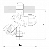 4012265 Uchwyt dyszy 1" 3-drożny