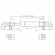 CA095303 Sprężyna gazowa, L285-1150N, L 285 mm, 1150 N