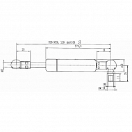 CA960942 Sprężyna gazowa typ D, L309-270N, L 309 mm, 270 N