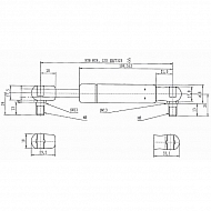 CA510599 Sprężyna gazowa, L325-350N, L 325 mm, 350 N