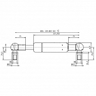 CA903442 Sprężyna gazowa typ D, L340-100N