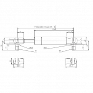 CA095311 Sprężyna gazowa typ D, L385-1150N