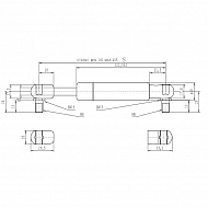 CA095656 Sprężyna gazowa typ D, L405-350N