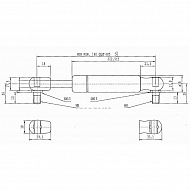 CA083585 Sprężyna gazowa, L405-200N