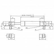CA095648 Sprężyna gazowa, 250 N, Stabilus