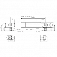 CA094501 Sprężyna gazowa, L445-150N