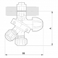 4012065 Uchwyt dyszy 1" 3-drożny