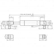 CA095338 Sprężyna gazowa typ D, L485-1150N