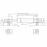 CA094609 Sprężyna gazowa typ D, L525-250N