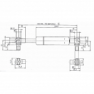 CA287512 Sprężyna gazowa, L600,5-180N