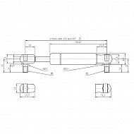 CA095389 Sprężyna gazowa typ D, L685-300N