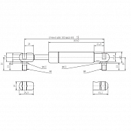 CA095397 Sprężyna gazowa typ D, L685-350N