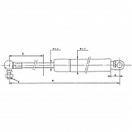 CA440469 Sprężyna gazowa, L248-250N