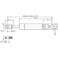 CA595896 Sprężyna gazowa, L256-240N