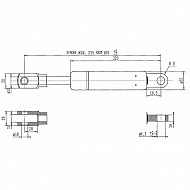 CA656356 Sprężyna gazowa, L605-900N