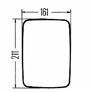 8SB501147021 Lusterko, Hella 211x161 mm