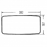 8SB003290001 Lusterko, tworzywo sztuczne 382x187 mm