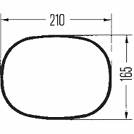 8SB002404121 Lusterko, Hella 210x165 mm