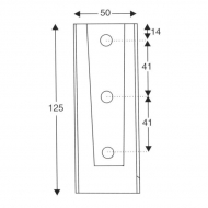 CA30026703 Kątownik mocujący 3-otworowy 125x50 mm