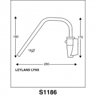 CA3001186 Wspornik lusterka 180x280 mm