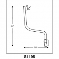 CA3001195 Wspornik lusterka 510x310 mm
