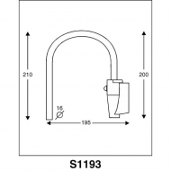 CA3001193 Wspornik lusterka 210x195 mm