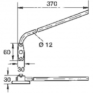 CA3001190 Wspornik lusterka 295x340 mm