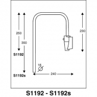 CA3001192 Wspornik lusterka 250x240 mm
