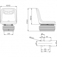 TS53000GP Siedzenie z amortyzacją pneumatyczną