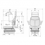 SC74621Z Siedzenie MT-Cobo SC 74621, z tapicerką ze sztucznej skóry