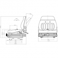 TS45000GP Siedzenie z amortyzacją mechaniczną