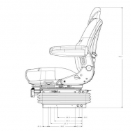 MS3007E Siedzenie z amortyzacją mechaniczną