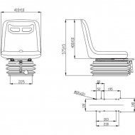 TS42000GP Siedzenie z amortyzacją mechaniczną