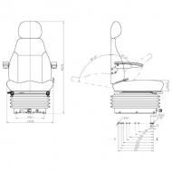 TS48000GP Siedzenie z amortyzacją mechaniczną