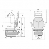 SC74311Z Siedzenie MT-Cobo SC 74311Z, z tapicerką ze sztucznej skóry