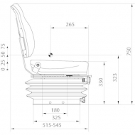 TS43100GP Siedzenie z amortyzacją mechaniczną