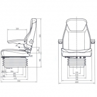 TS44000GP Siedzenie z amortyzacją mechaniczną