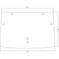 00097702040N Szyba przednia 1125x680 mm