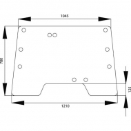 1332505C1N Szyba przednia, górna regulowana 1210x780 mm