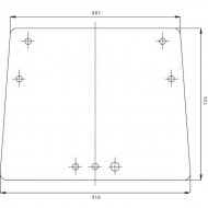 247810040401N Szyba przednia 915x725 mm