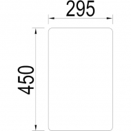 3146526R1N Szyba przednia, dolna 450x295 mm