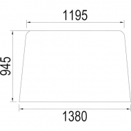 3229325R1N Szyba przednia 945x1380 mm