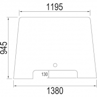 3402844R1N Szyba przednia 1380x945 mm