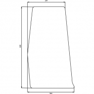 3582161M2N Szyba przednia, dolna 330x590 mm