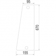 401793A1N Szyba przednia, dolna 670x135 mm