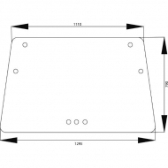 4354075N Szyba przednia regulowana 1295x790 mm